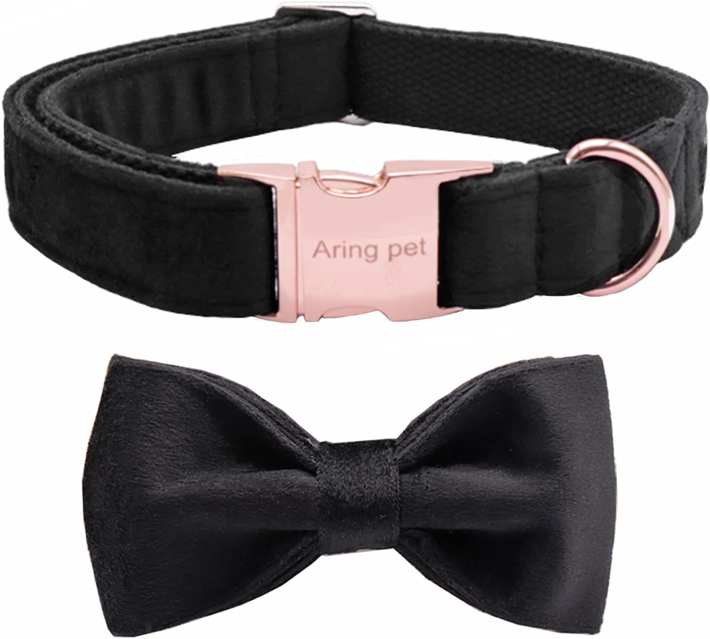 Thumbnail 6 de ARING PET Velvet Dog Collar-Bowtie set (soft velvet collar with bow) – collar size S