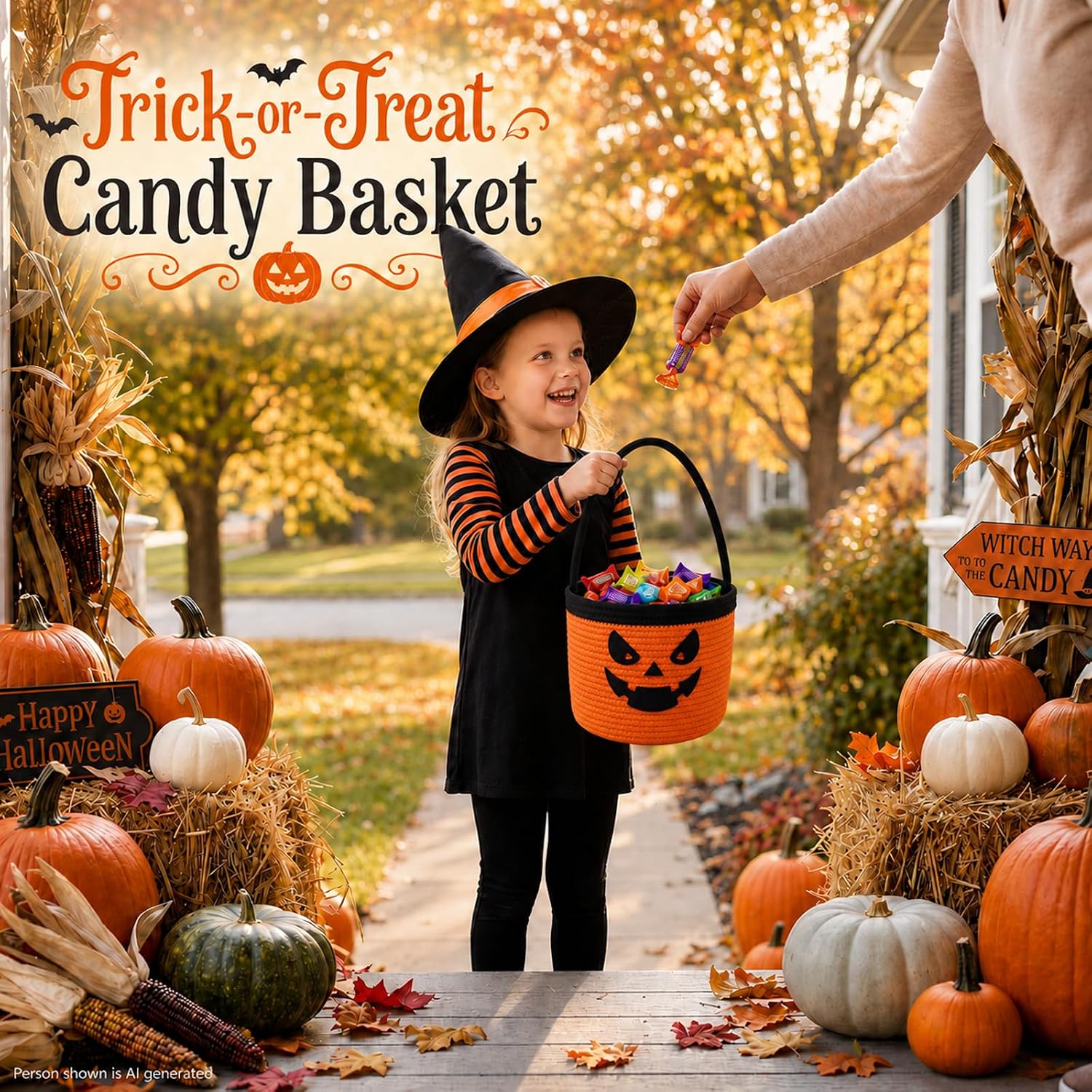 Detalle 1 de Trick-or-Treat Basket, 8.6 L