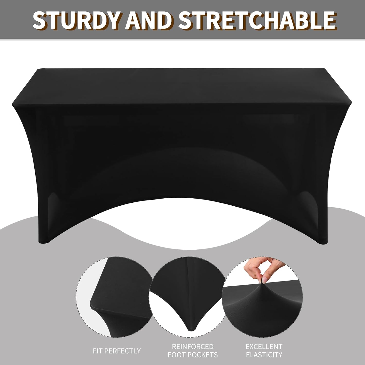 Thumbnail 1 de Fixwal Spandex Table Cover 8 ft, 6 Pack