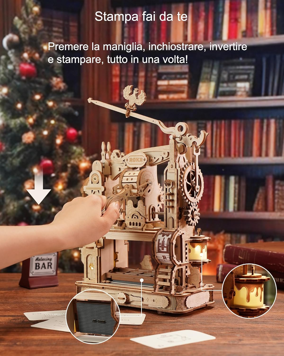 Detalle 2 de ROKR LK602 Puzzle 3D in legno 303 pezzi 🧩