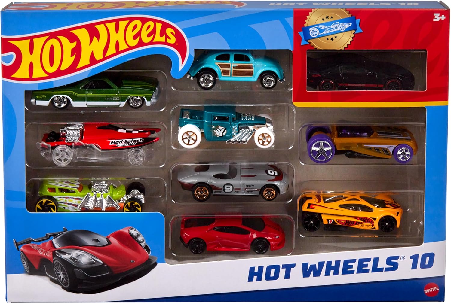 Thumbnail 4 de Hot Wheels Coffret de 10 voitures à l’échelle 1:64 (modèle aléatoire) – 54886
