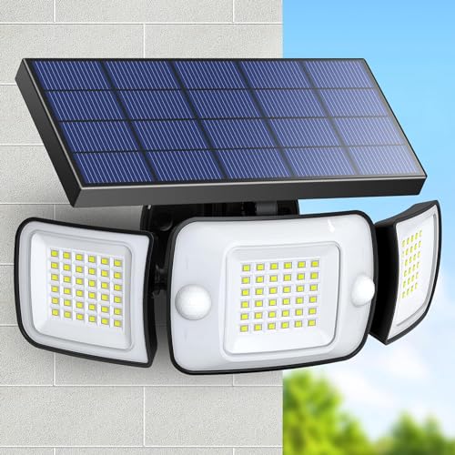 Detalle de INTELAMP Faretto Led da Esterno Solare 6000mAh: luce affidabile per giardino, garage e cortile