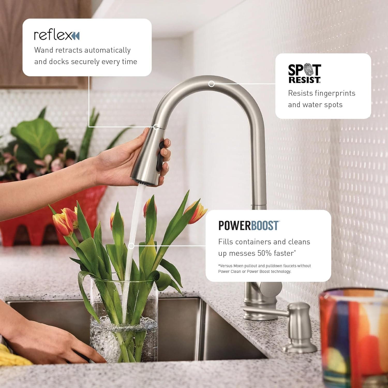 Thumbnail 6 de Moen Sleek 7864SRS Kitchen Faucet with PowerBoost ๐ฐ