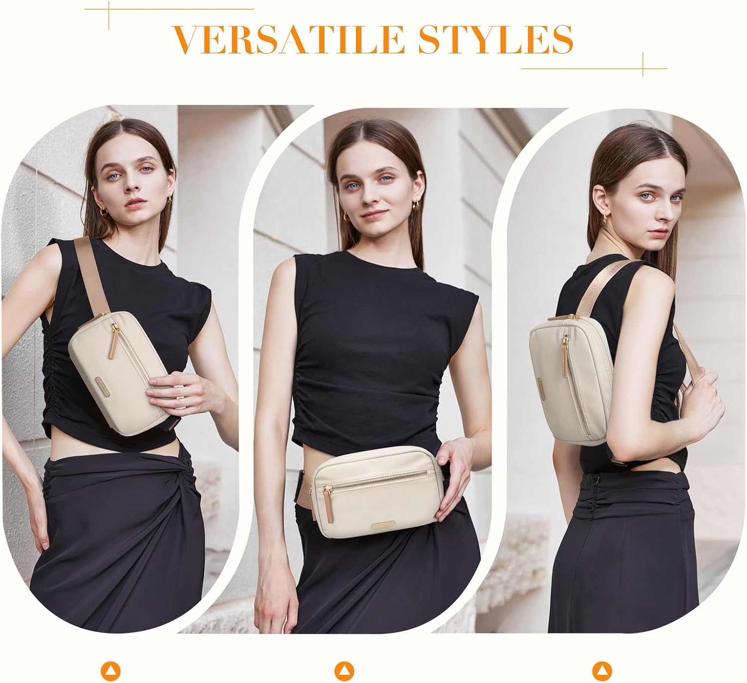 Detalle de GOLF QUALTY crossbody belt bag, Apricot