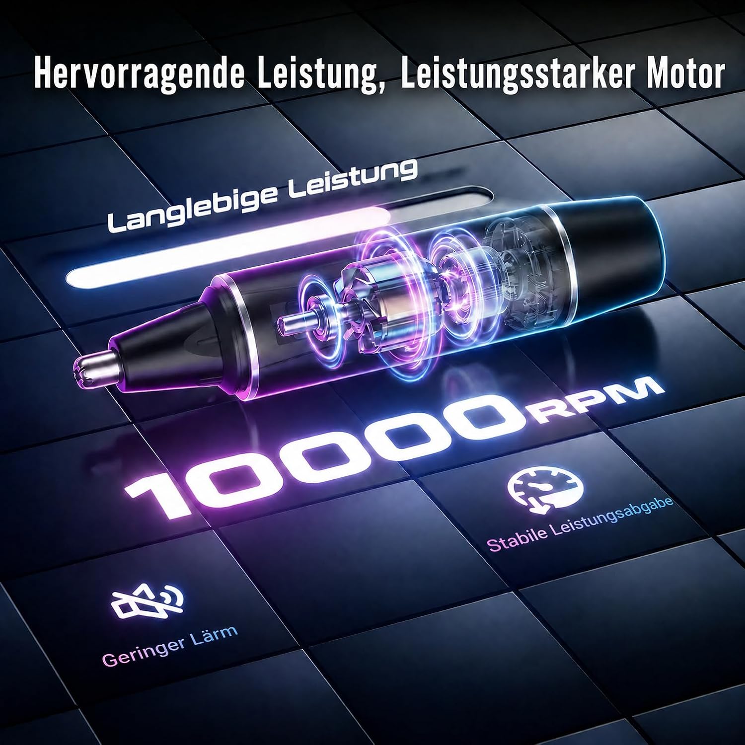 Detalle de Nasenhaartrimmer Herren 2-in-1 USB Aufladbar: Nasen- und Gesichtstrimmer mit Doppelschneideklingen