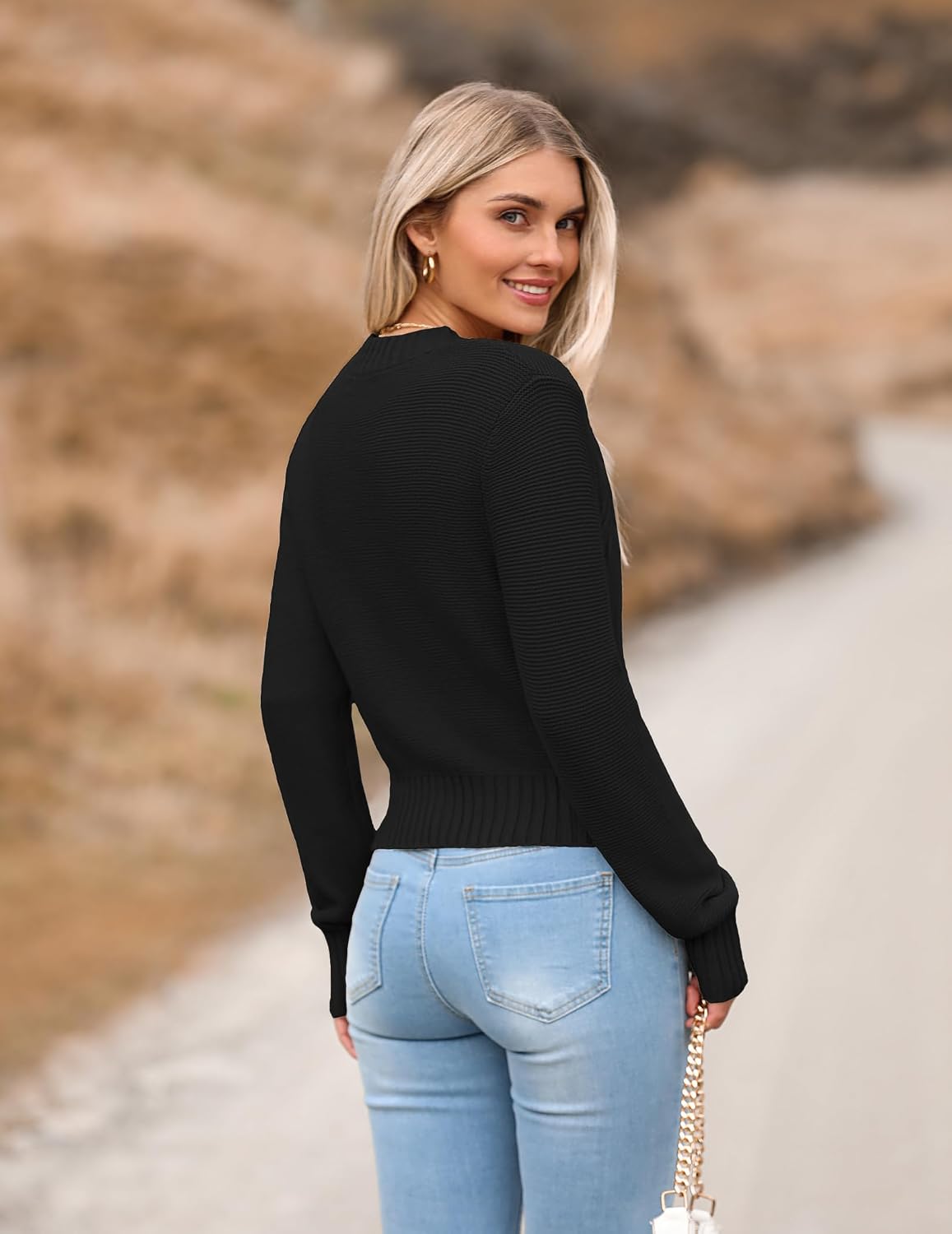 Thumbnail 2 de Zeagoo 2026 Cropped Crewneck Sweater 50.7% Viscose