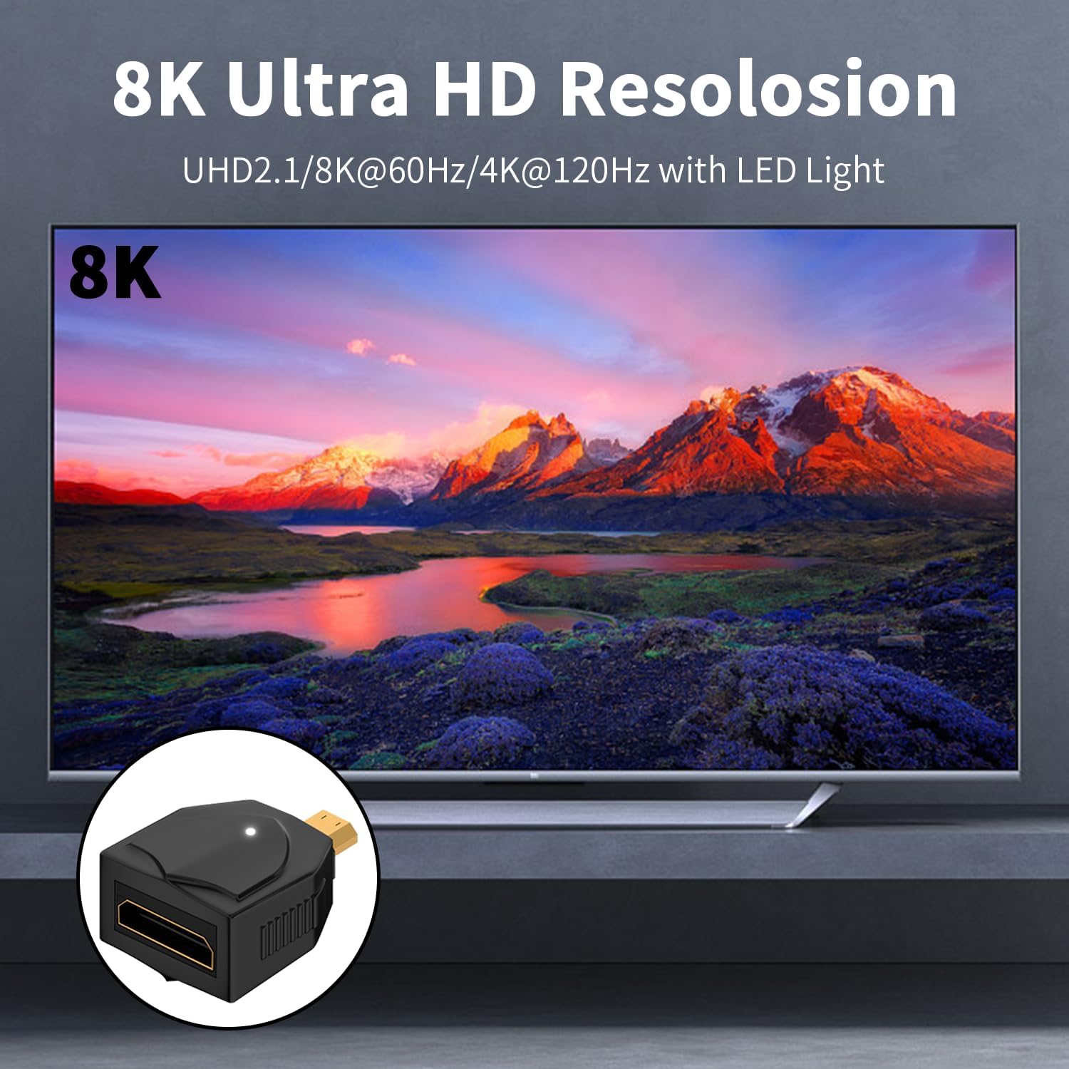 Thumbnail 6 de Duttek 8K Micro-HDMI (Stecker) auf Mini-HDMI (Buchse) Adapter, 2er-Set (48 Gbit/s, 2.1)