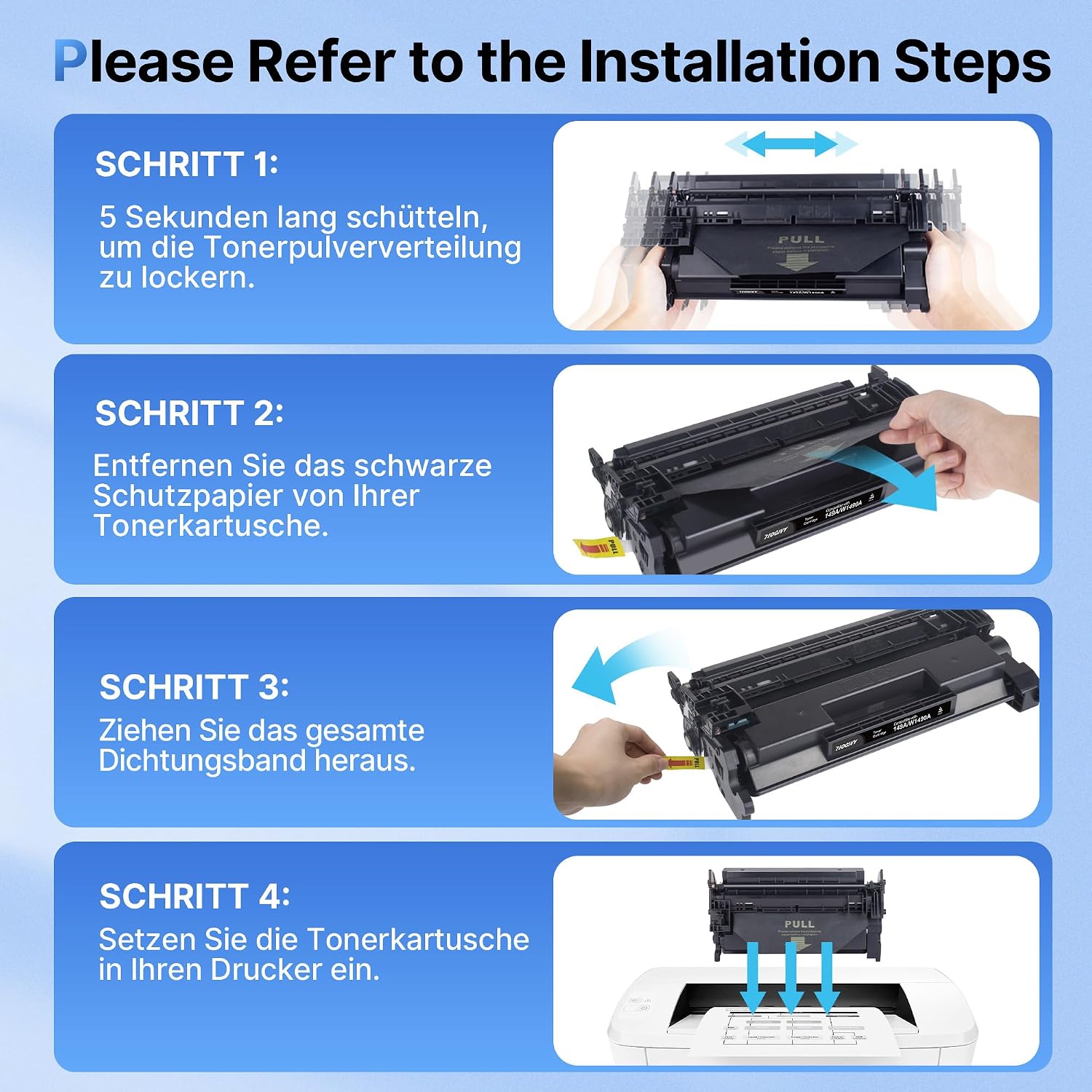 Thumbnail 3 de 149A Toner (mit Chip) kompatibel für HP 149A / 149X – Schwarz, 1er-Pack für LaserJet Pro & Pro MFP