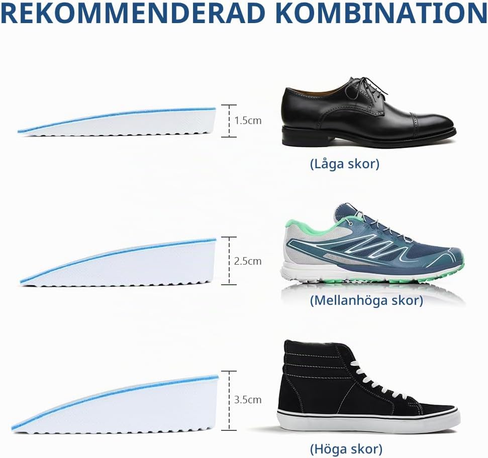 Thumbnail 1 de Aomig höjande hälinlägg i EVA, 1,5, 2,5 eller 3,5 cm, 2 par