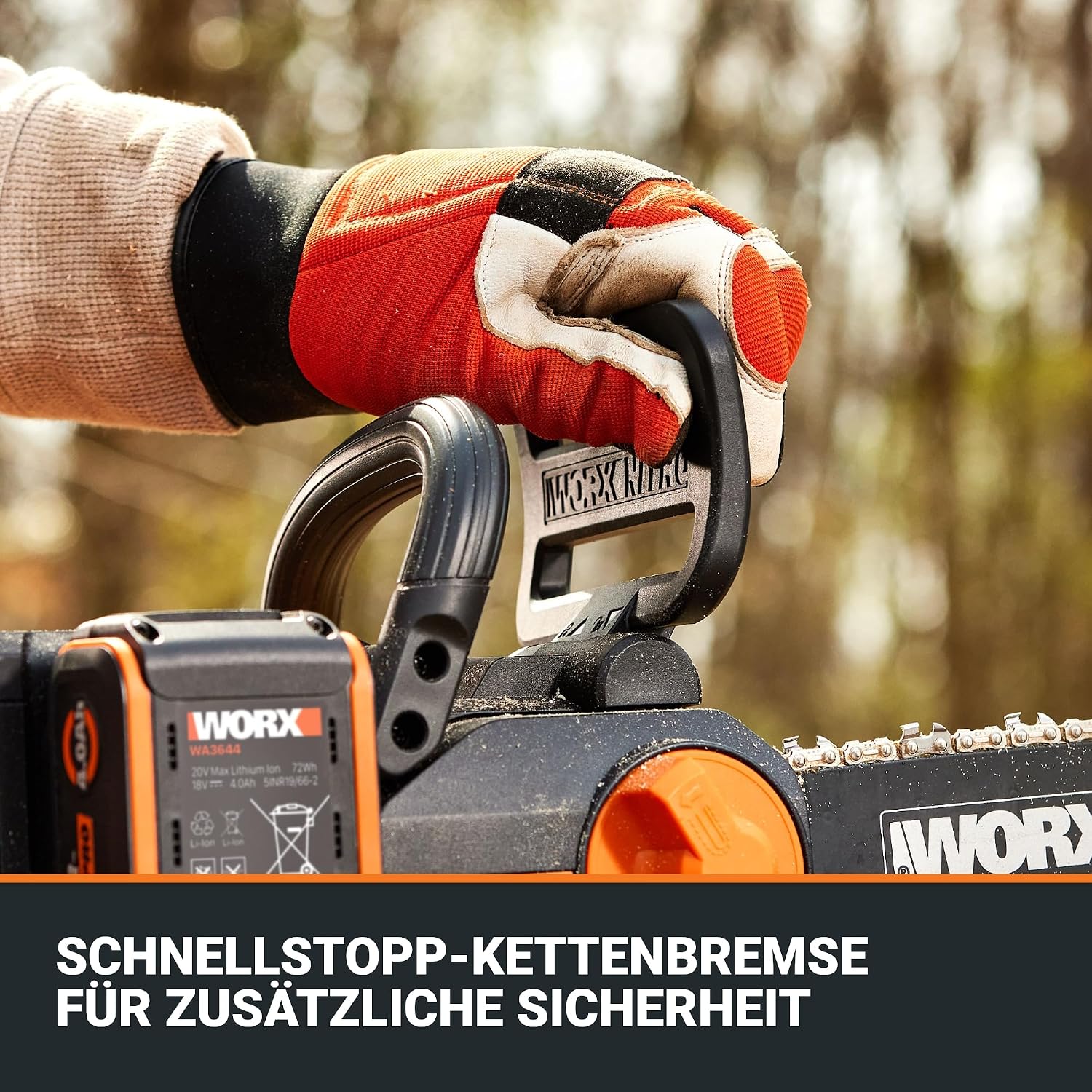 Thumbnail 5 de WORX WG350E.9 Akku Kettensäge 20V 🪚