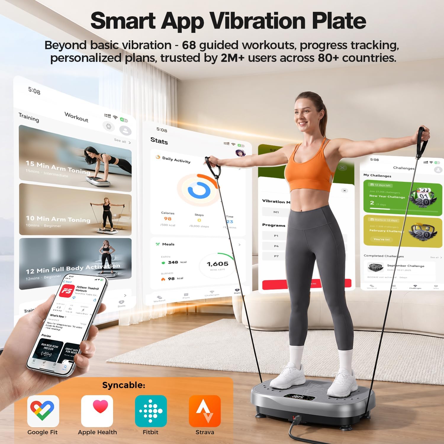 Thumbnail 5 de Vibration Plate Exercise Machine, 450 lb Capacity