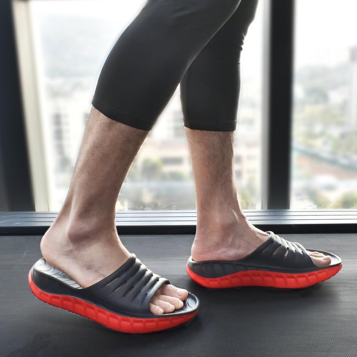 Detalle de KuaiLu Men's Recovery Sandals with Orthotic Arch Support