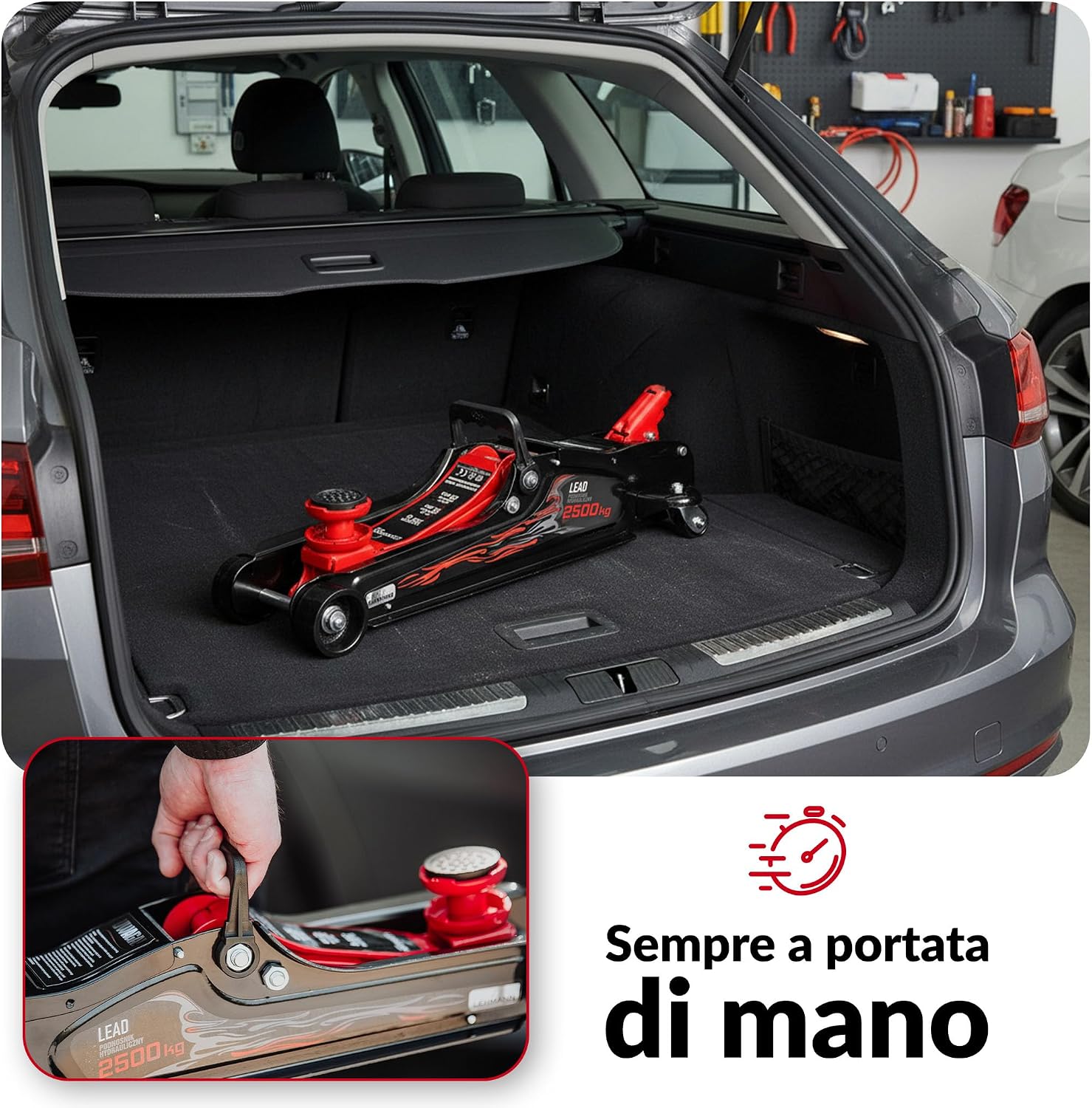 Thumbnail 6 de LEHMANN cric a carrello idraulico per auto con capacità 2.500 kg