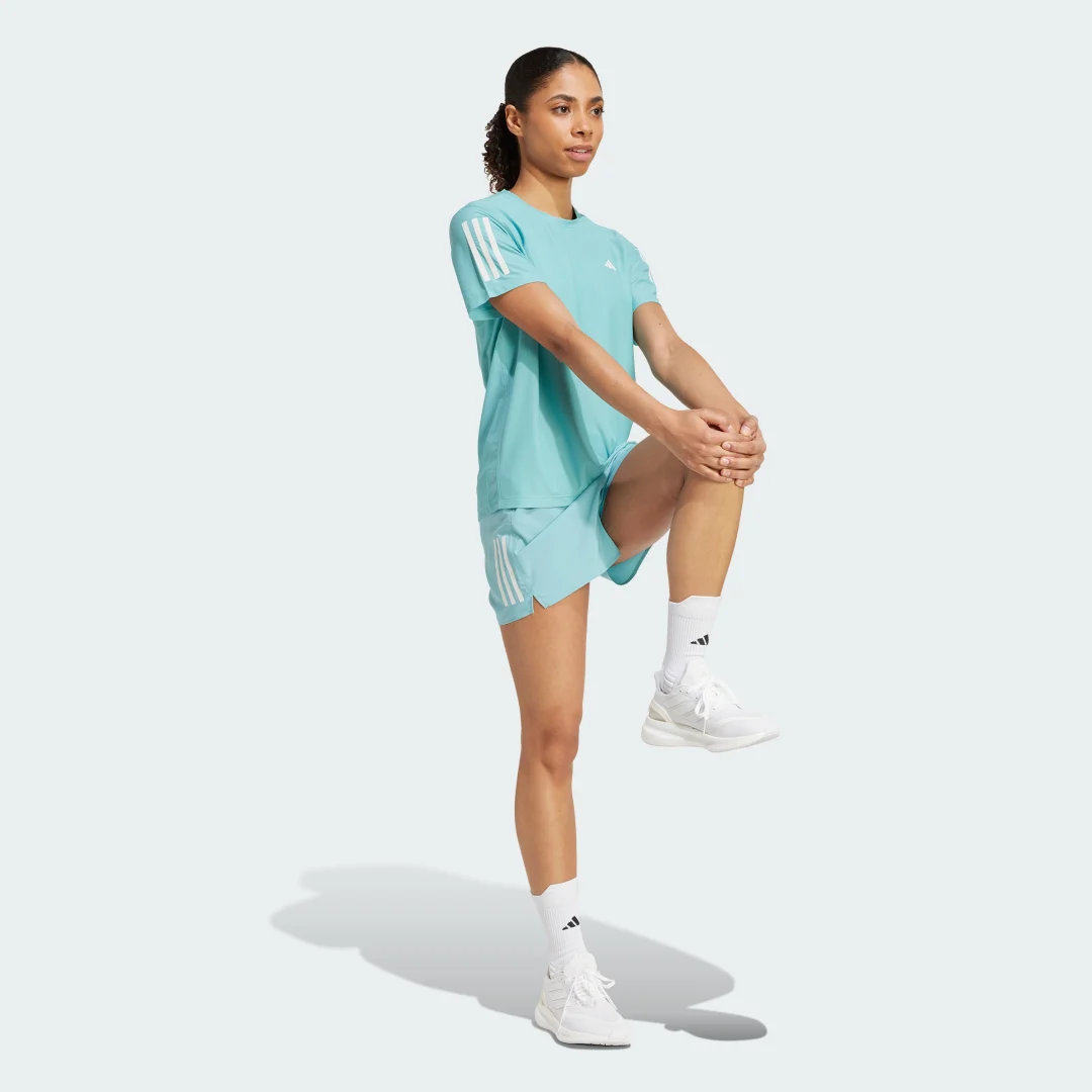 Detalle de Camiseta Own The Run de Adidas – Turquesa
