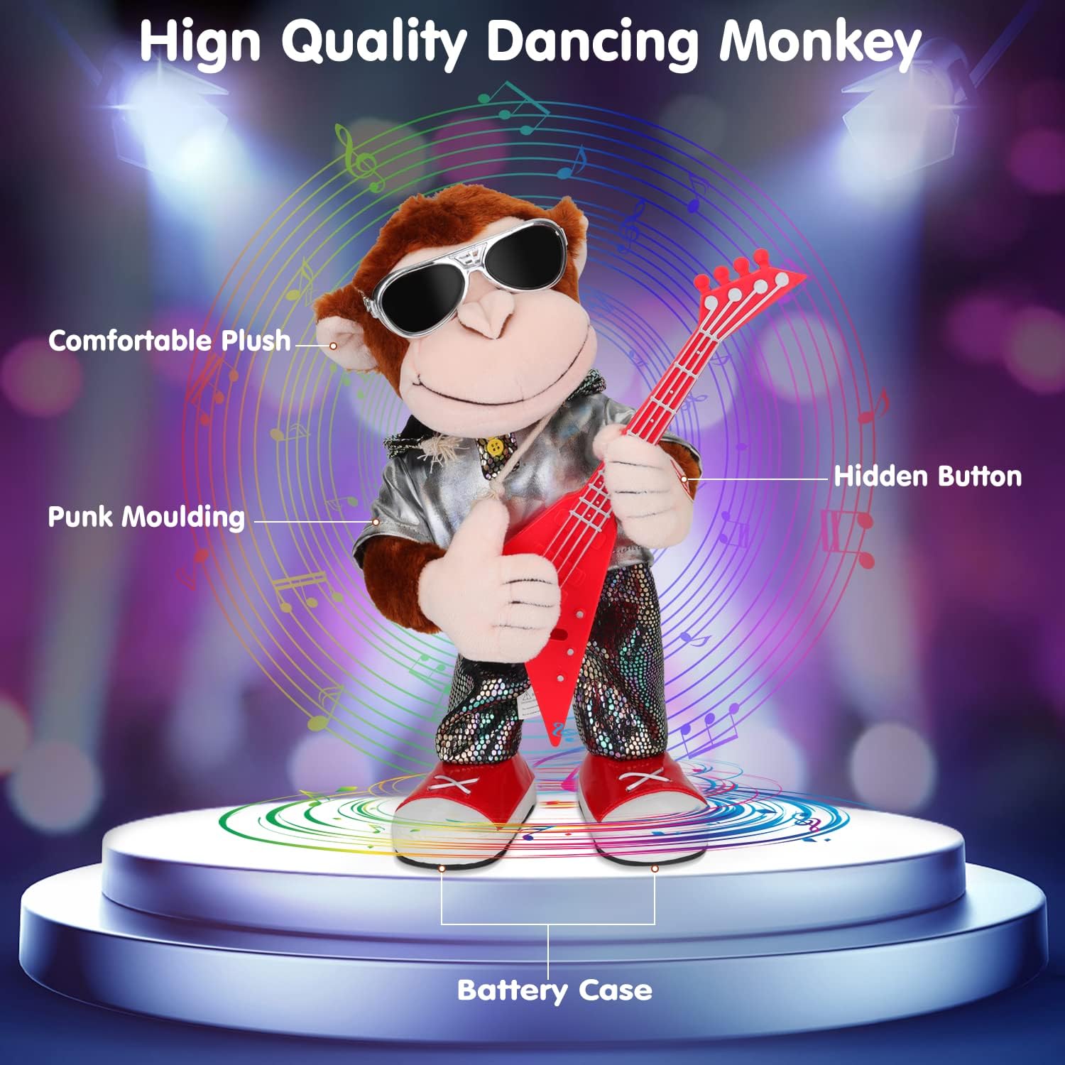 Detalle de Dancing Monkey Plush Toy