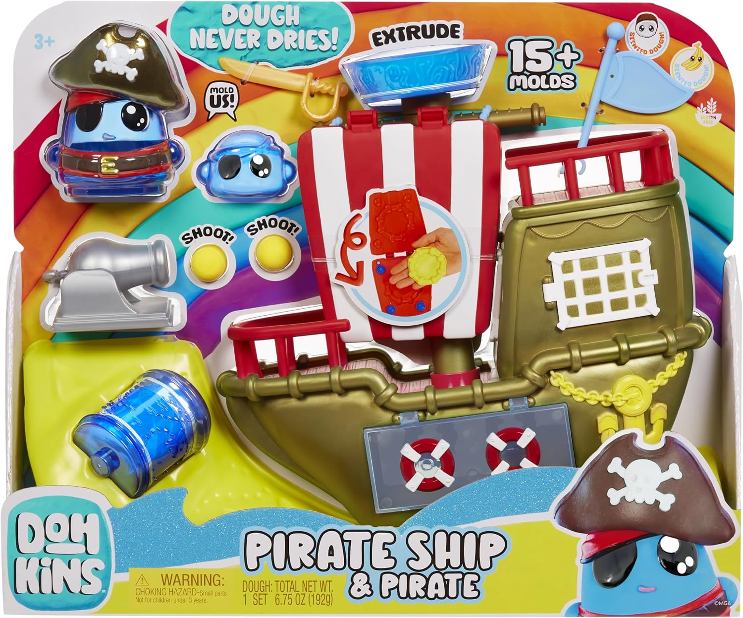 Thumbnail 5 de Dohkins Pirate Ship Playset von MGA Entertainment – Knet-Set ohne Gluten, ab 3 Jahren