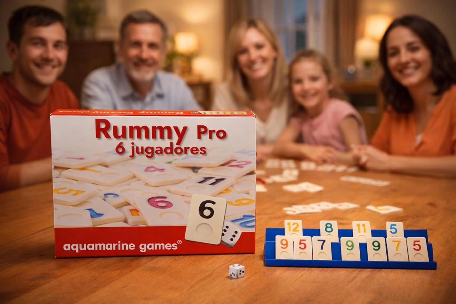 Detalle 2 de Aquamarine Games DO001 Rummy para 6 jugadores 🎲