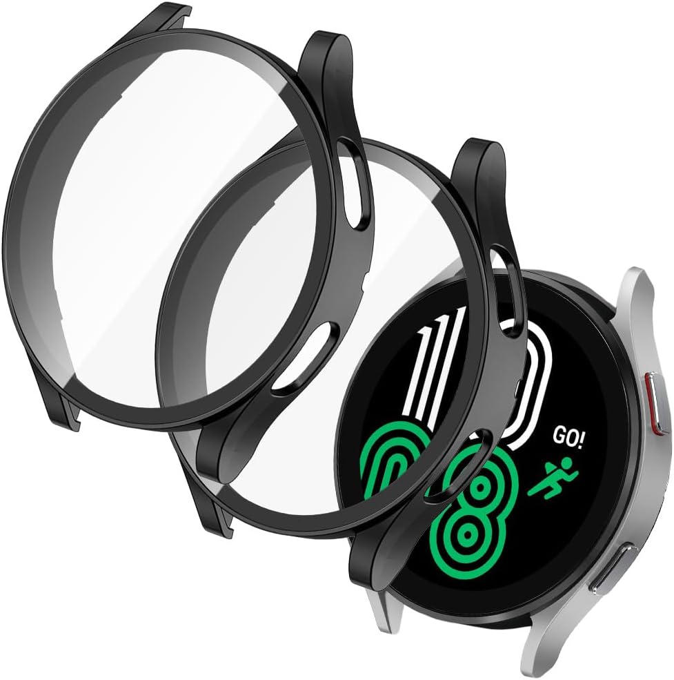 Detalle de OFFCUP 40mm Screen Protector Case for Samsung Galaxy Watch 4 (2-Pack) – Black