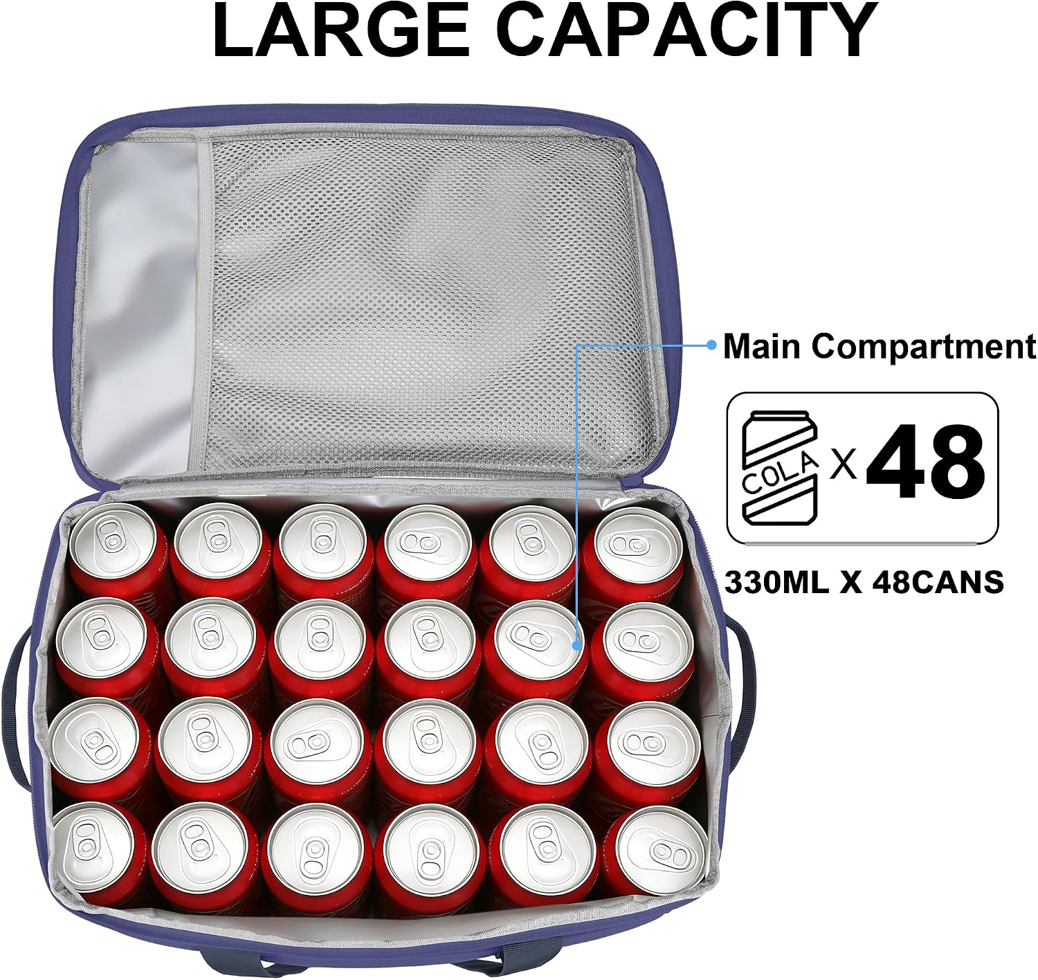 Detalle 2 de Youngoa 30L Cooler Bag: Large Foldable, Waterproof Insulated Cool Bag