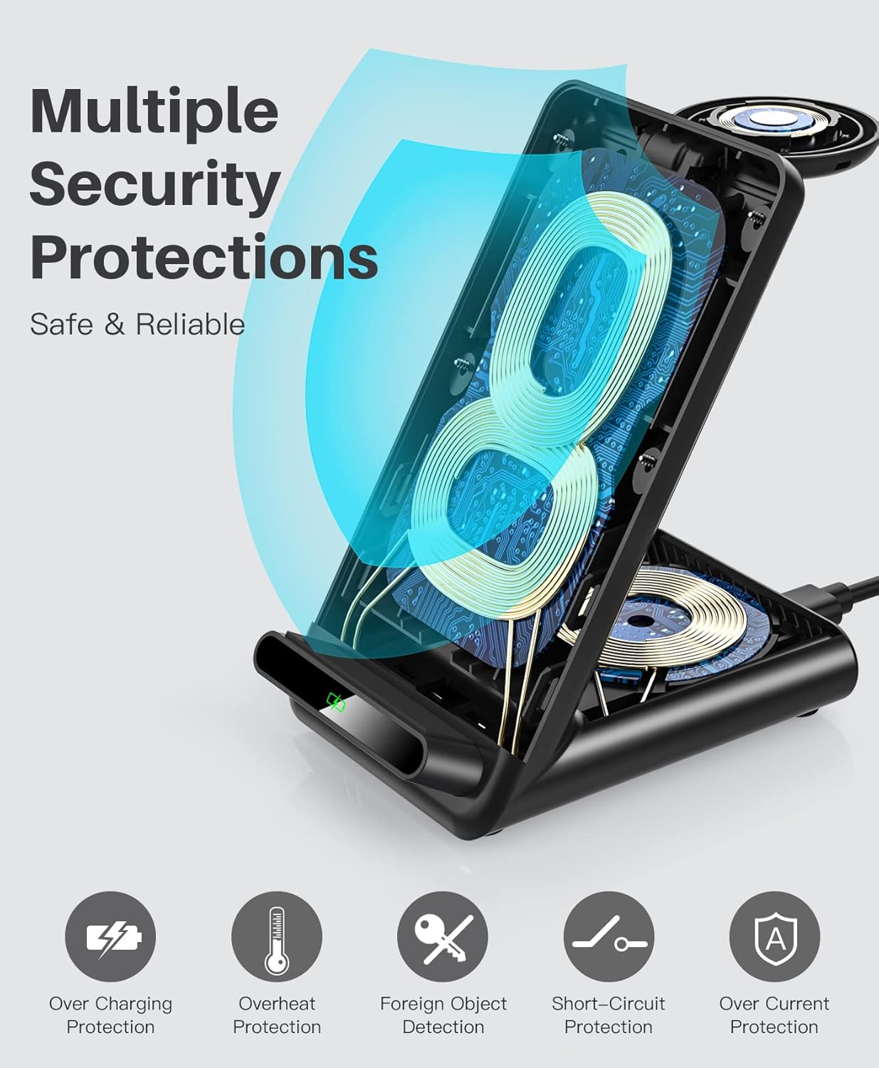 Thumbnail 2 de YLLZI Caricatore wireless 3 in 1 20W