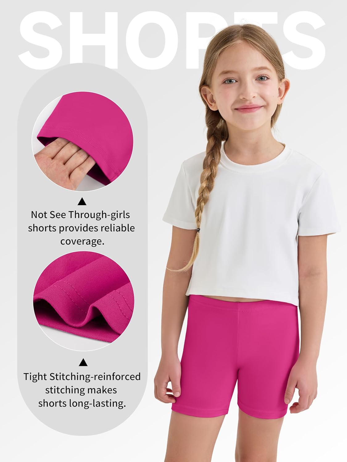 Detalle de FEOEOR 6 Pack Girls Bike Shorts 6-Pack