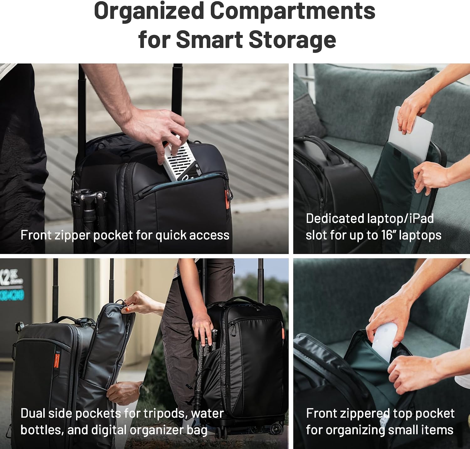 Thumbnail 6 de PGYTECH 2-in-1 Roller Camera Backpack for DSLR, SLR & Mirrorless (with tripod & rain cover)