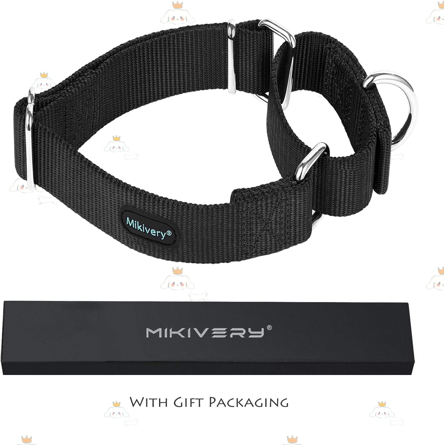 Detalle de Mikivery Martingale Nylon Dog Collar for Medium and Large Dogs