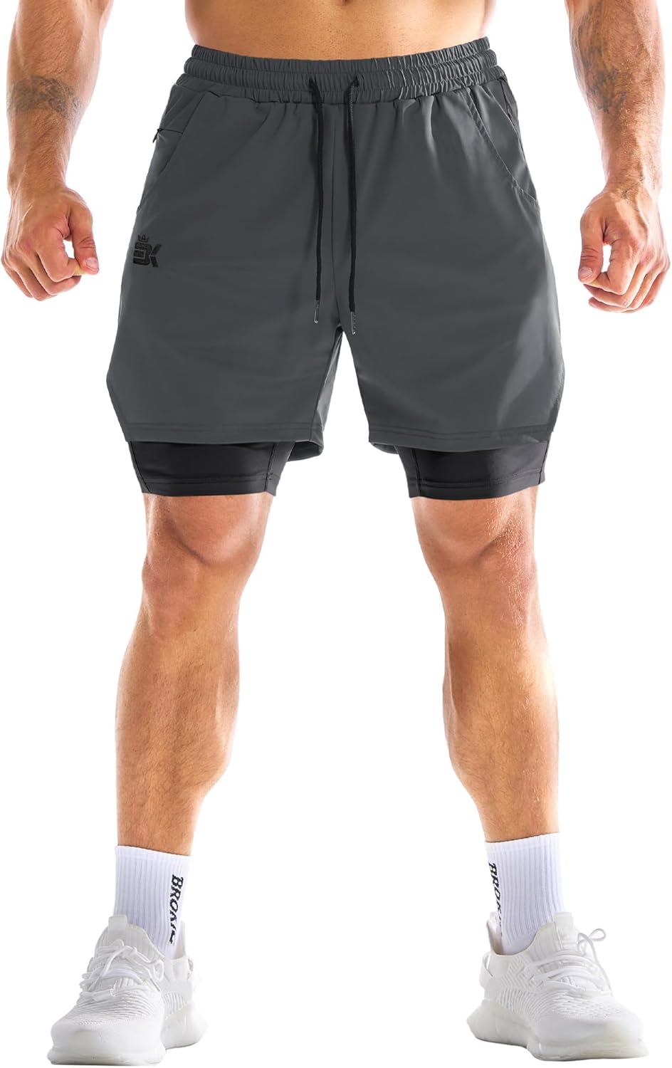 Thumbnail 6 de BROKIG Men's Gym Shorts with Zip Pocket
