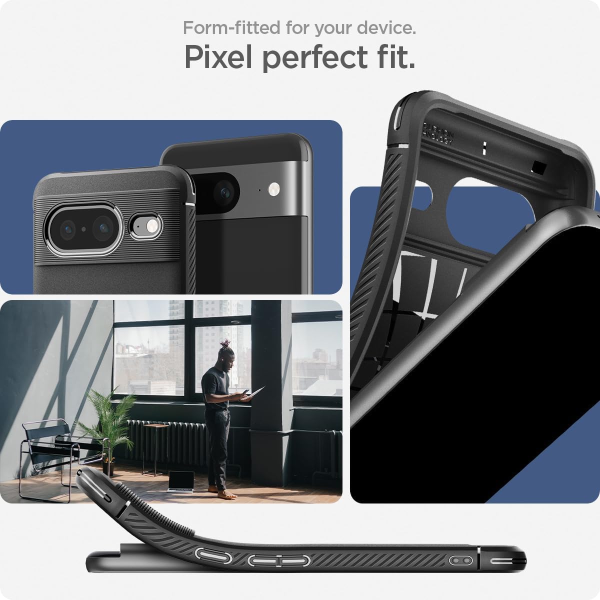 Thumbnail 3 de Spigen Cover Rugged Armor compatibile con Google Pixel 8 – Nero opaco