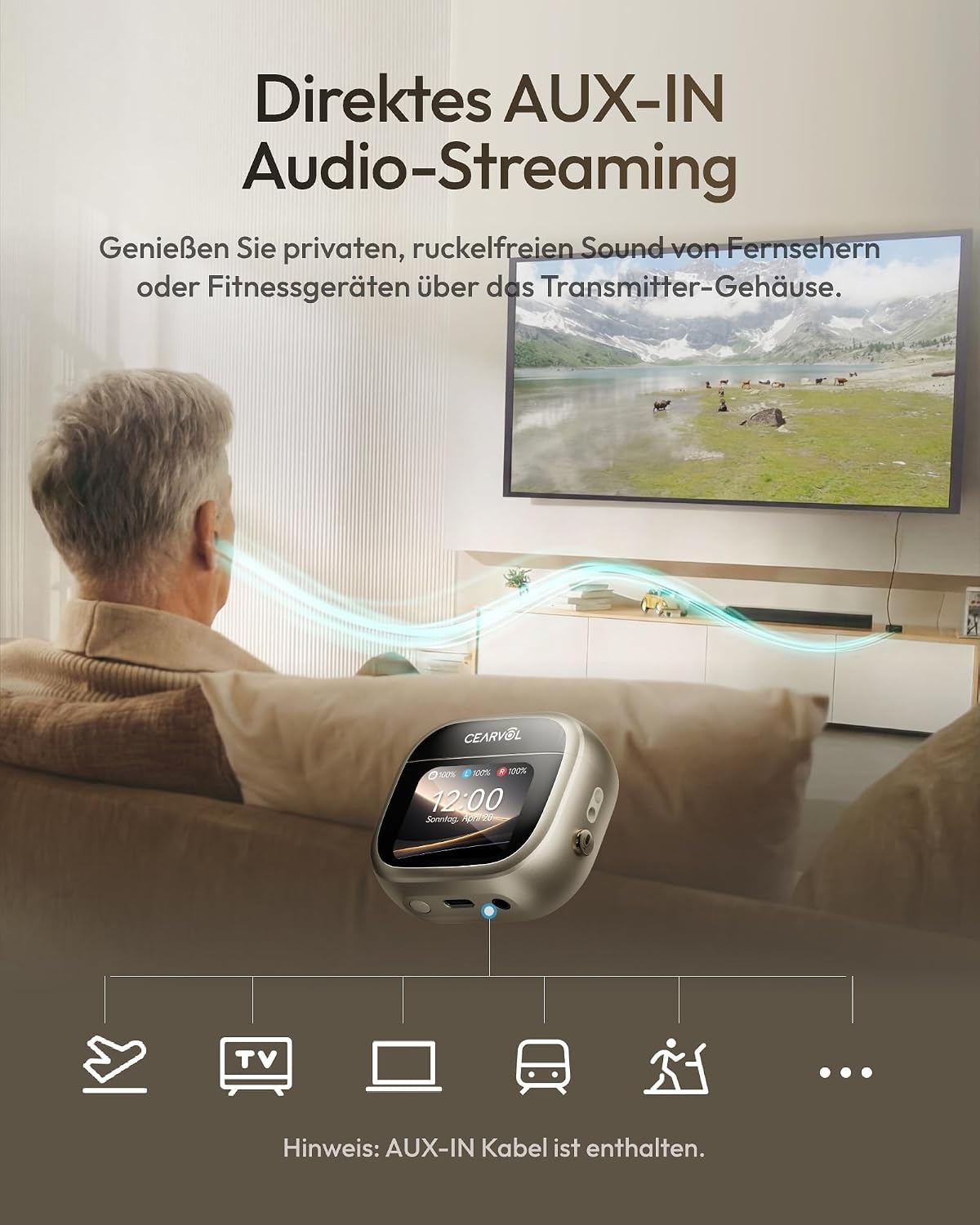 Thumbnail 6 de Wave Smart Sound-Verstärker mit Touchscreen-Ladecase – NeuroFlow AI 2.0