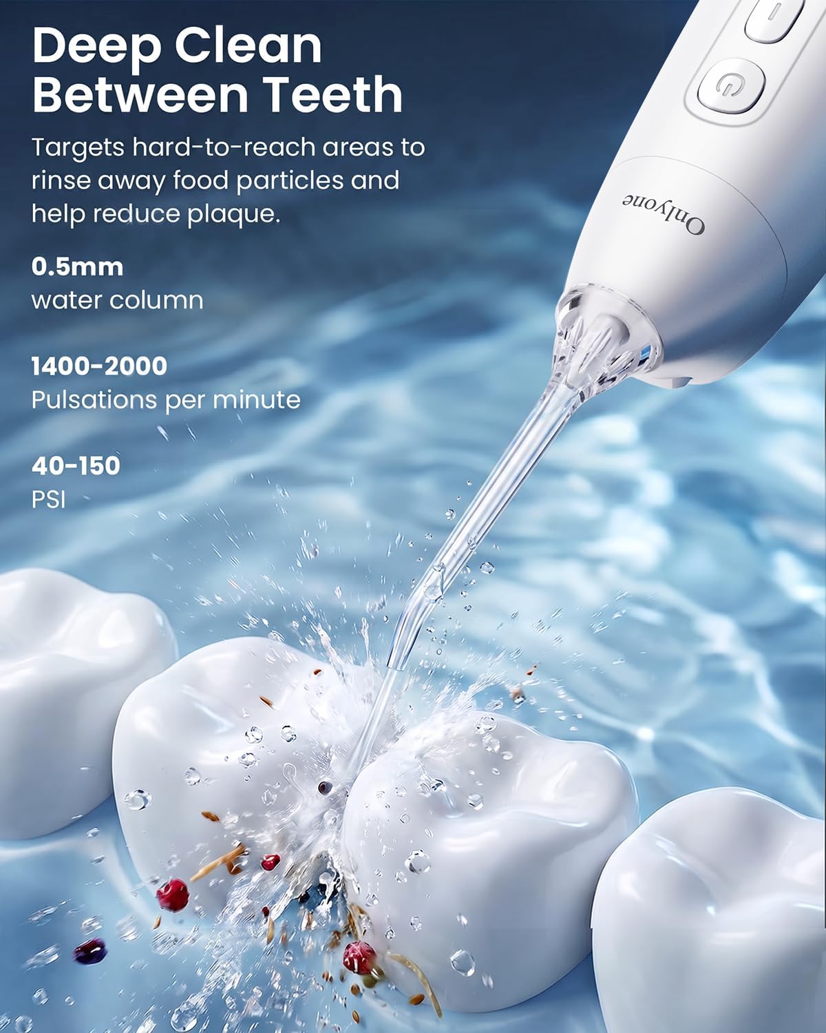 Detalle de Onlyone Portable Water Flosser, 300 mL Tank