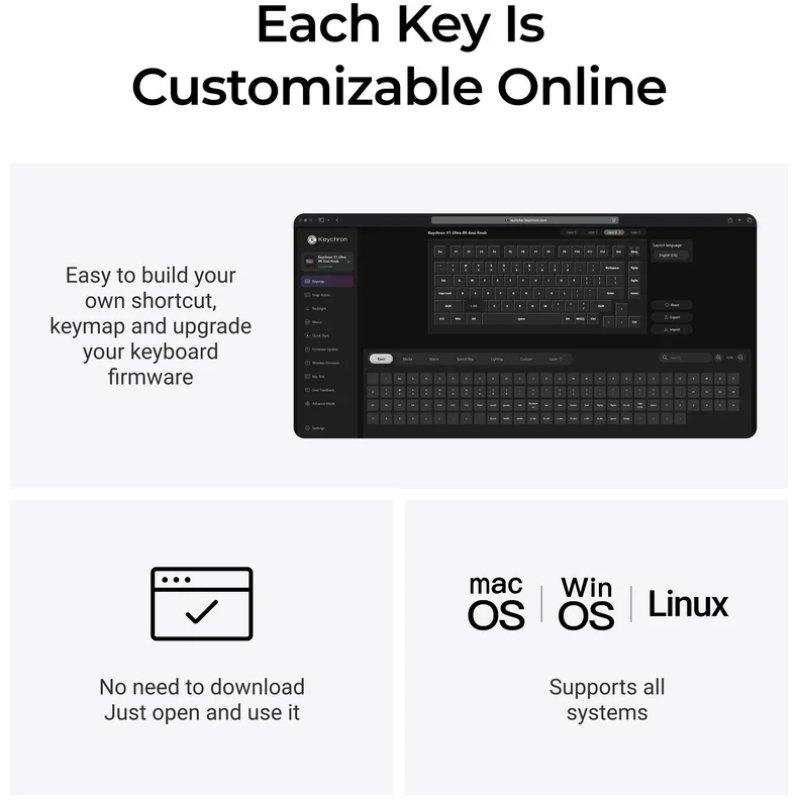 Thumbnail 1 de Keychron V1 Ultra 8K, teclado mecánico 75 % RGB con switches intercambiables y distribución española
