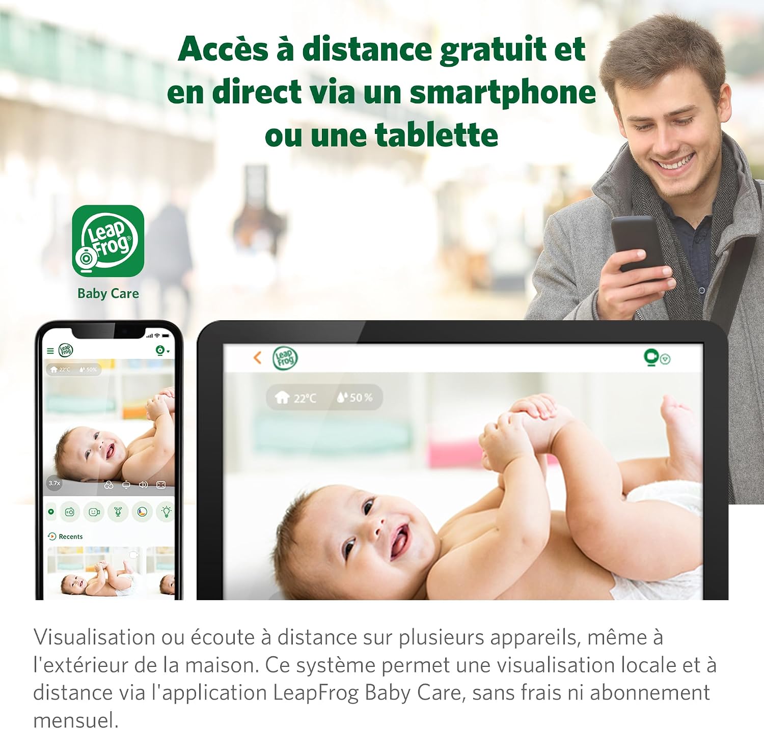 Thumbnail 1 de LeapFrog LF925HD Baby Monitor avec caméra 720p, Wi‑Fi