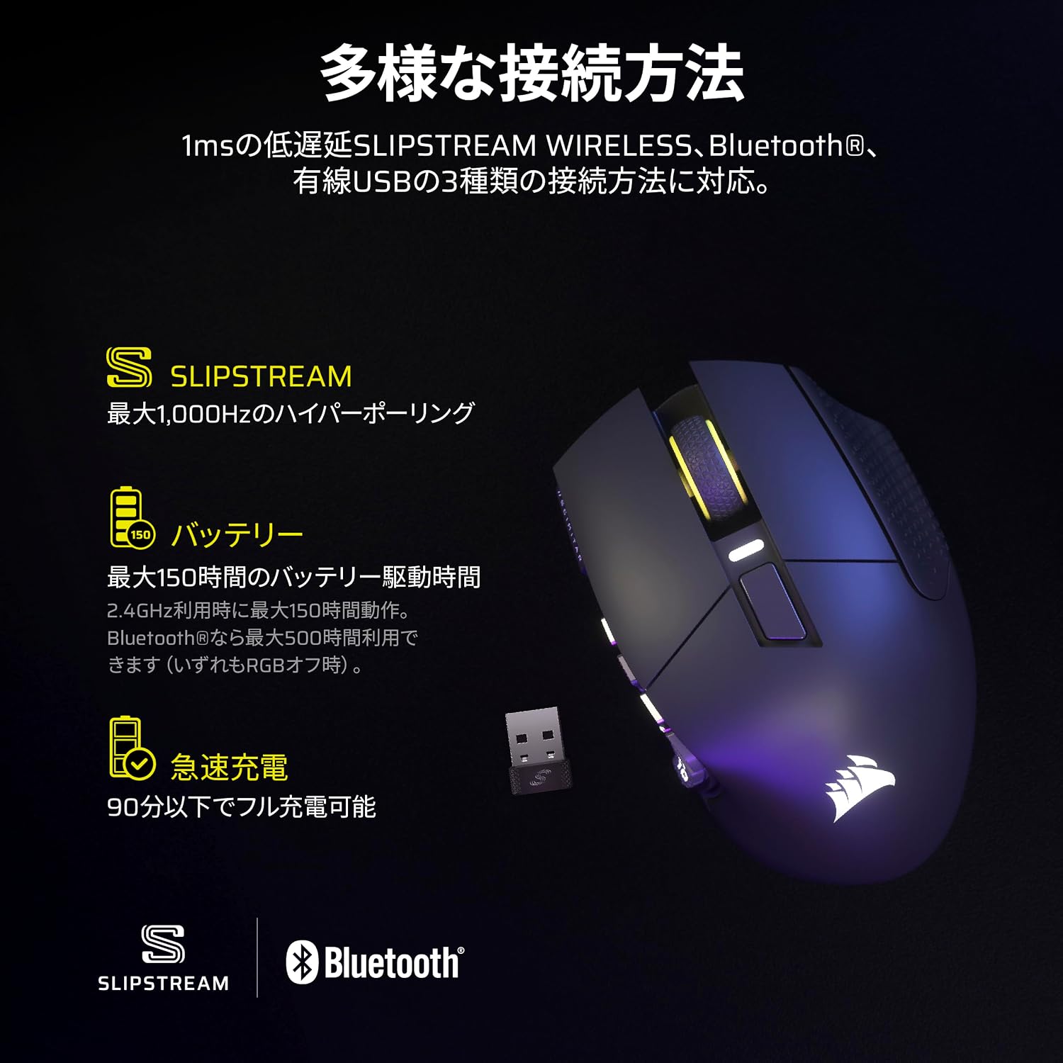 Thumbnail 6 de CORSAIR SCIMITAR ELITE WIRELESS SE MMOゲーミングマウス 16ボタン・33,000 DPI