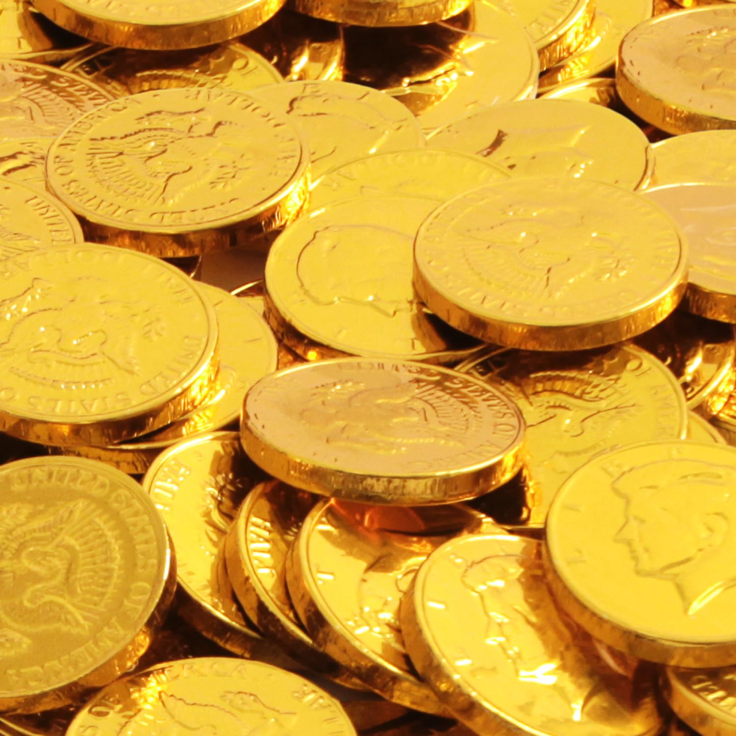 Thumbnail 6 de Yumzo Gold Chocolate Coins, 200-Count Bulk Candy in Gold Foil