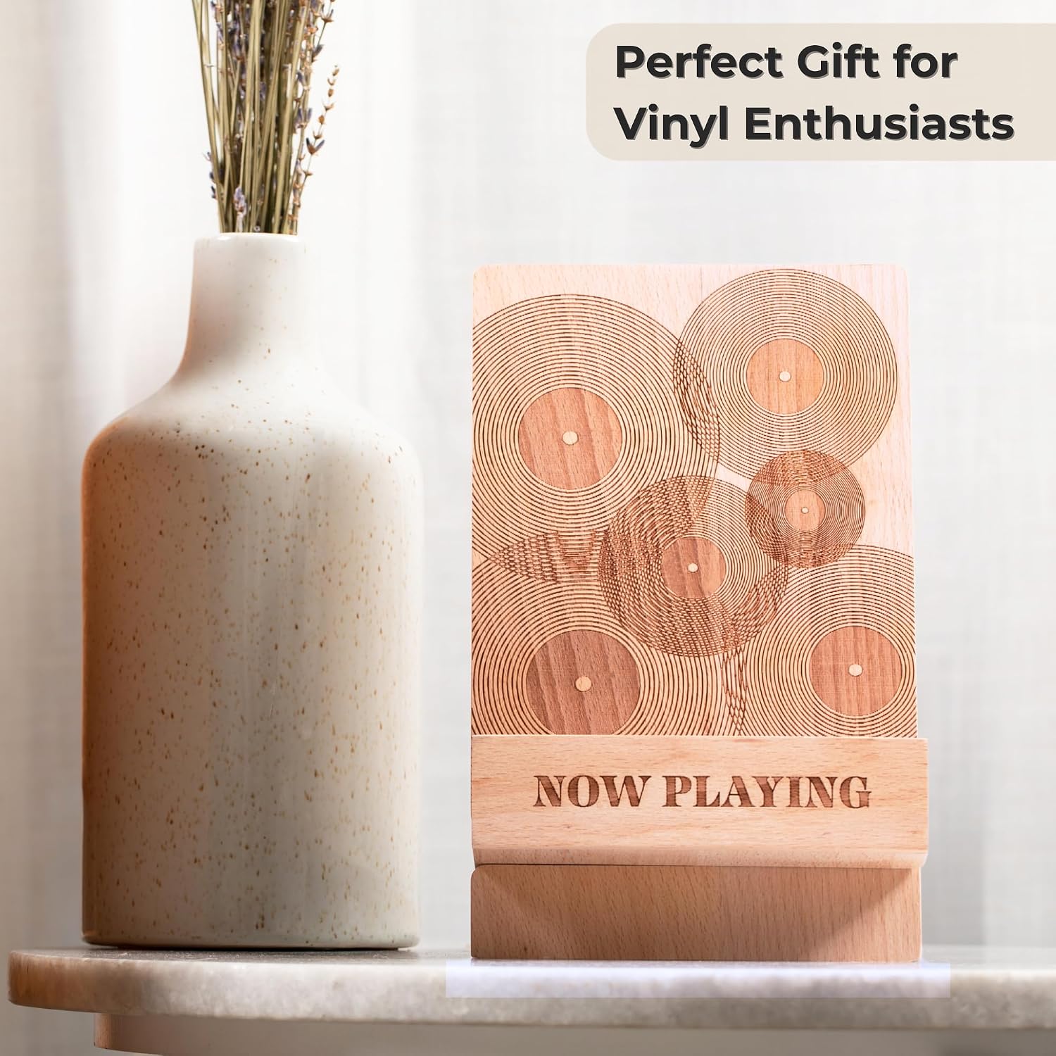 Thumbnail 6 de Sonny & Sloane Vinyl Record Display Stand, Beech Wood
