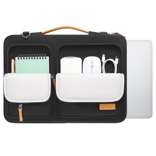 Detalle de DOMISO 15.6 inch Laptop Sleeve Case with Handle – Waterproof, Shockproof Protective Notebook Bag (Black)