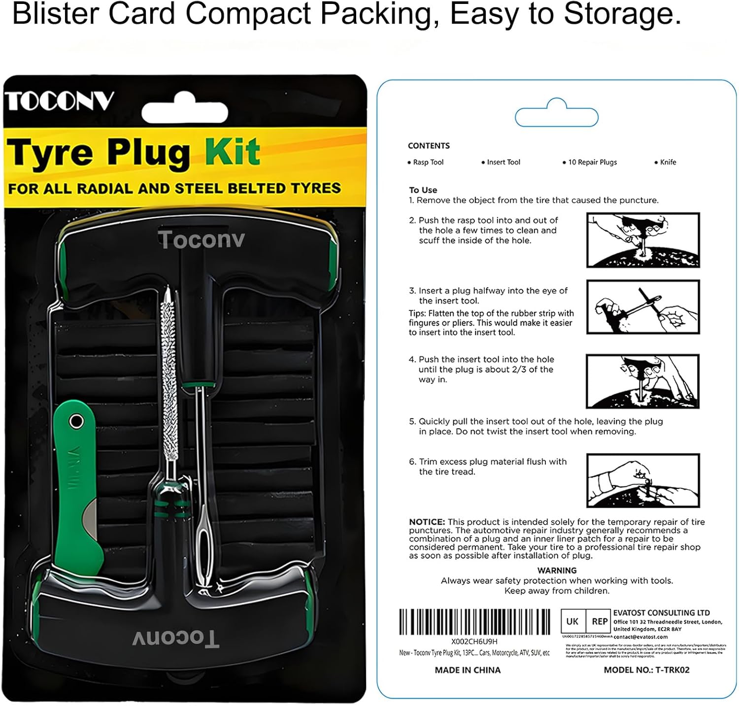 Thumbnail 2 de Tyre plug kit 13PCS Toconv