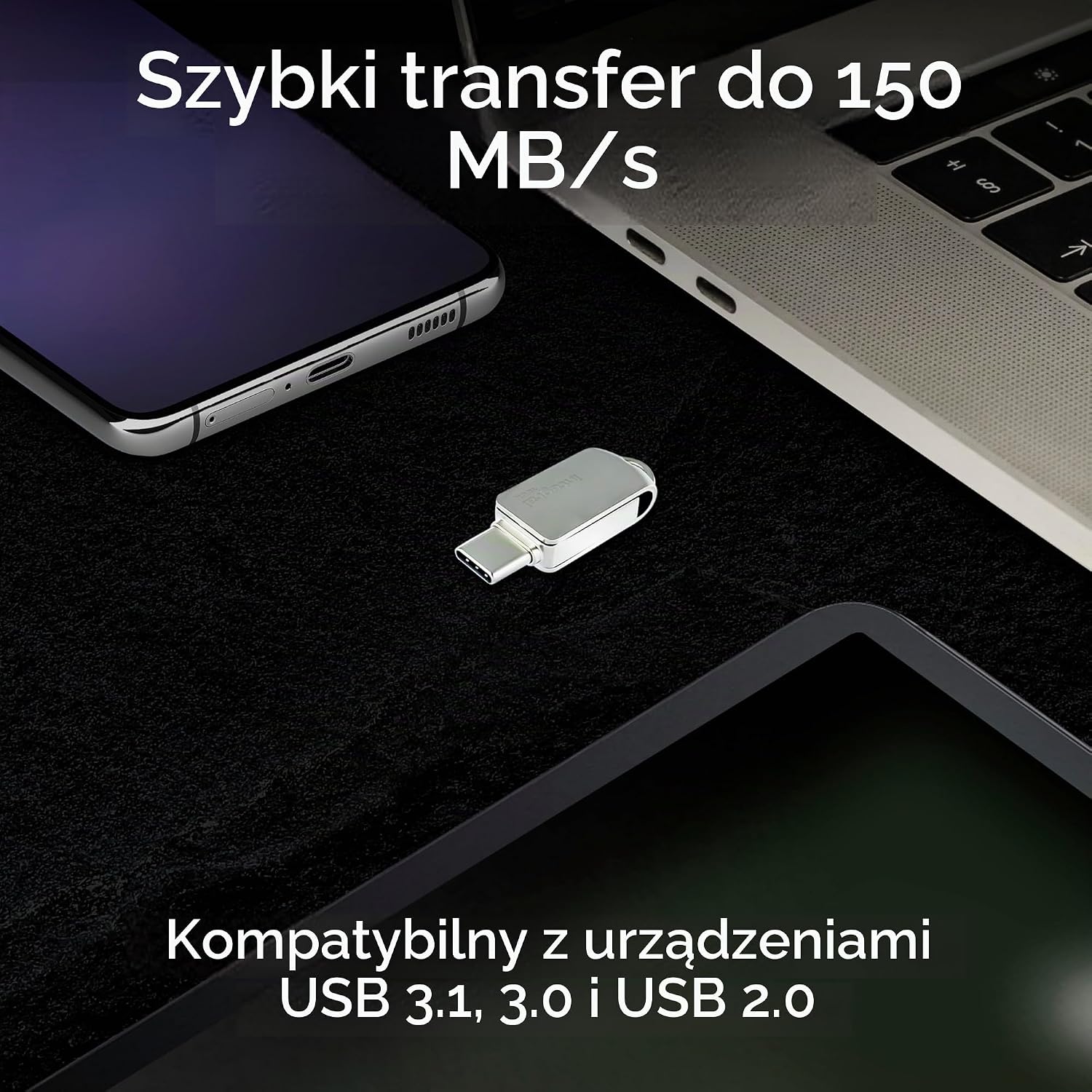 Detalle de Integral 360-Dual, pamięć USB 256 GB z USB-C i USB-A, USB 3.0