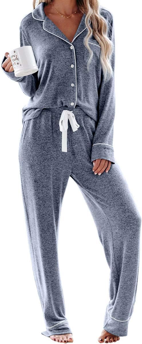 Detalle de Aamikast Long-Sleeve Button Pajama Set for Women