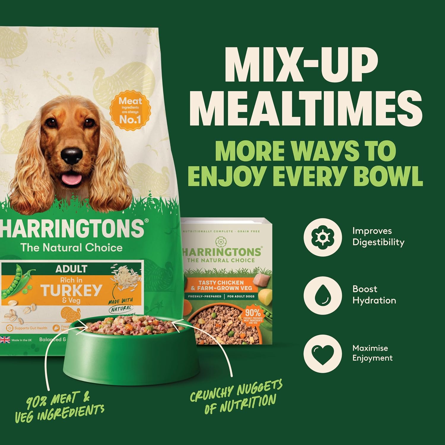 Thumbnail 6 de HARRINGTONS Complete Dry Adult Dog Food Turkey & Veg 18kg