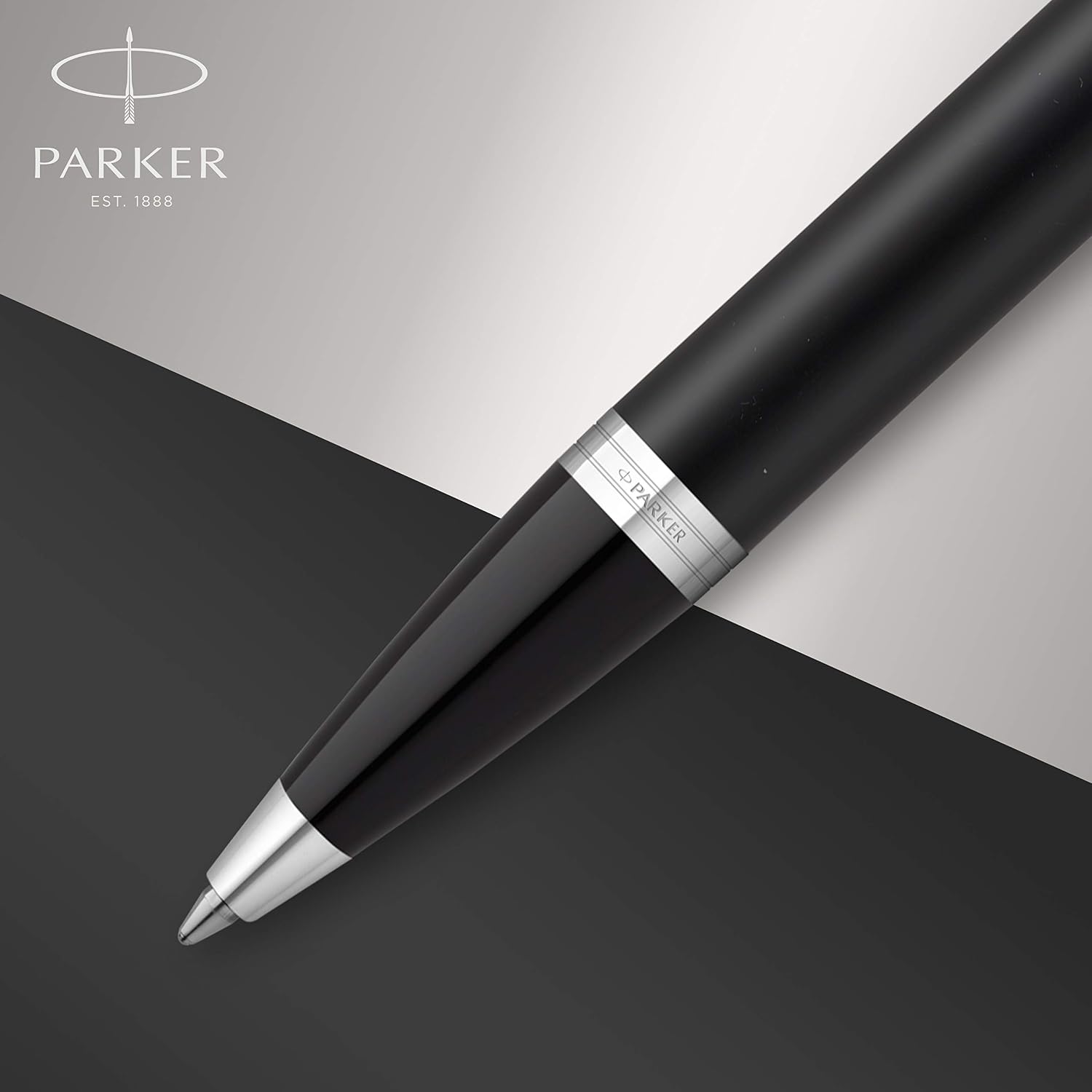 Detalle de PARKER IM 2143442Z ボールペン マットブラックCT・中字・油性、ギフトボックス入り