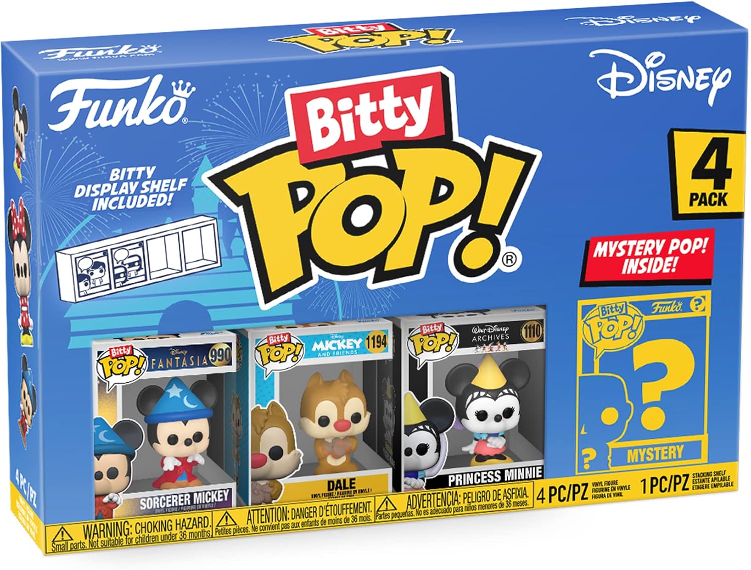 Detalle de Funko Bitty Pop! Disney “Sorcerer Mickey, Dale, Princess Minnie” – mini figura misteriosa 2,2 cm da collezione