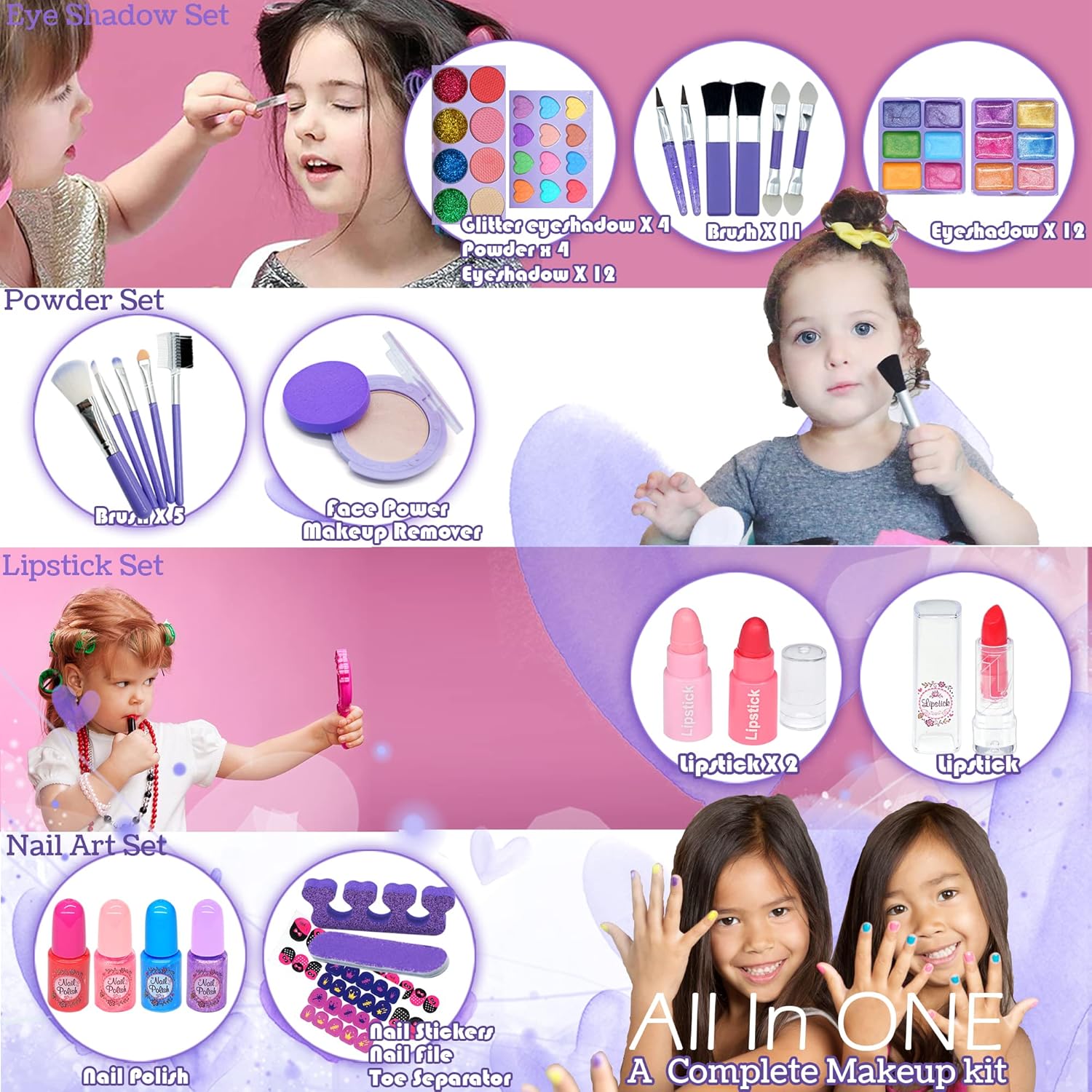 Thumbnail 2 de Kids Makeup Starter Kit washable for ages 4-12