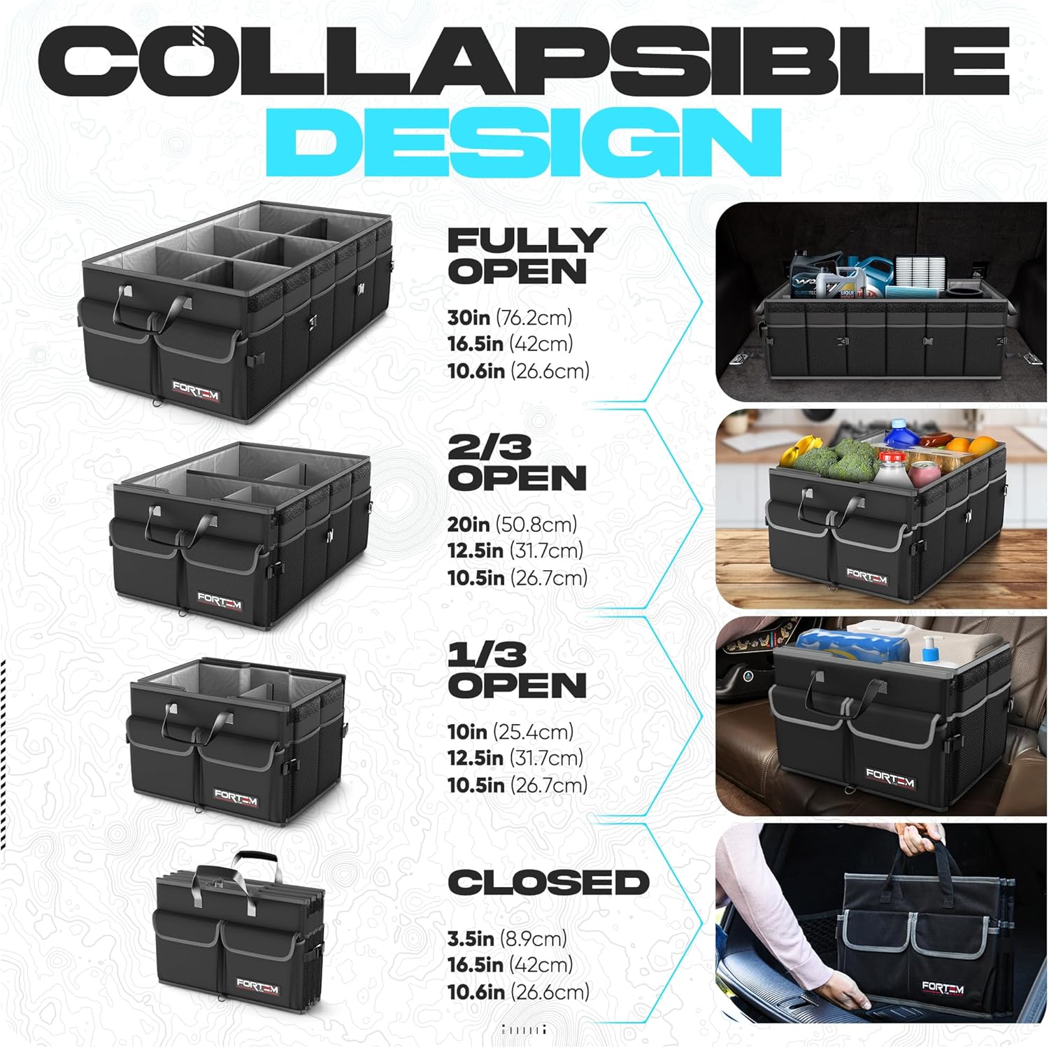 Thumbnail 5 de FORTEM Trunk Organizer 105L for SUV