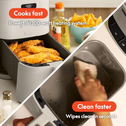 Detalle de bella Fits-anywhere Slim Air Fryer, 4qt Ceramic (Oatmilk) by BELLA