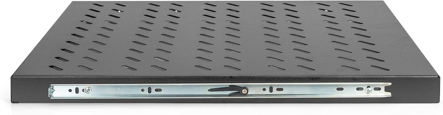 Detalle de DIGITUS wysuwana półka rack 19”, 1U, głębokość 568 mm, nośność 25 kg
