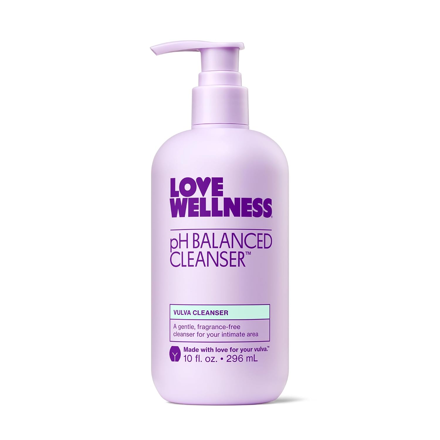 Love Wellness pH Balancing Cleanser — Fragrance-Free Feminine Wash for Sensitive Skin (10 Fl oz)