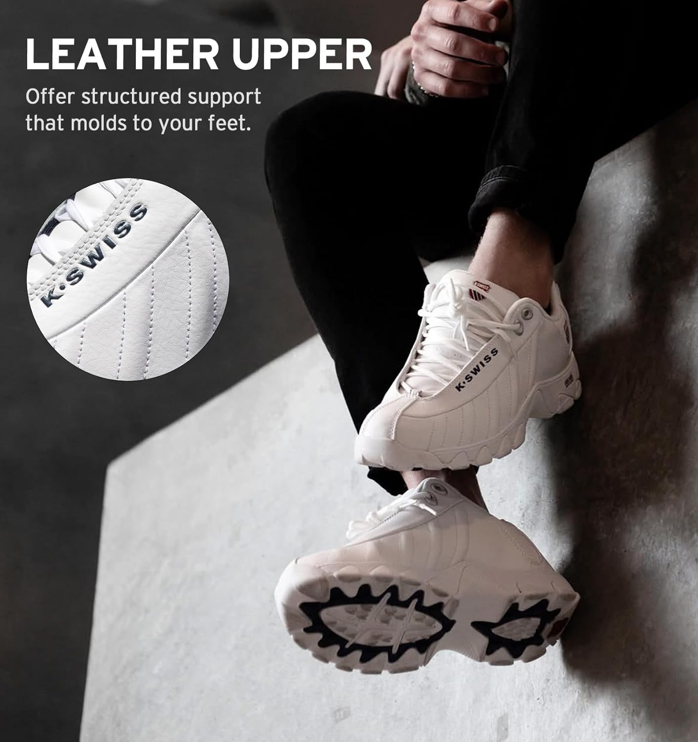 Thumbnail 3 de K-Swiss ST329 CMF wide leather walking shoes