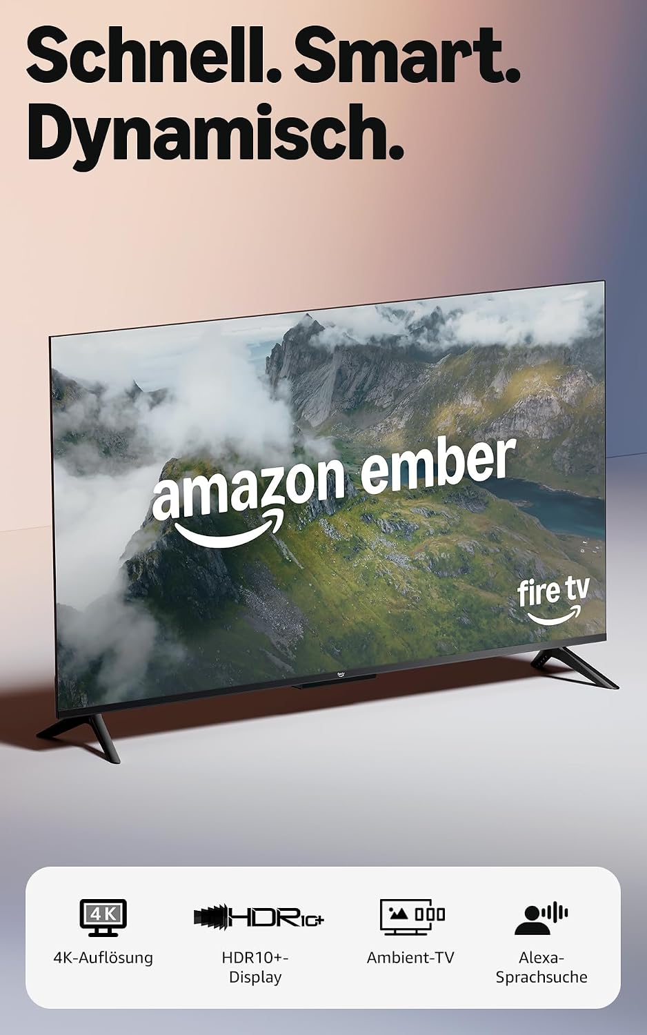 Detalle de Amazon Ember 4-Serie mit Fire TV (neueste Generation) – 55 Zoll 4K HDR Smart-TV